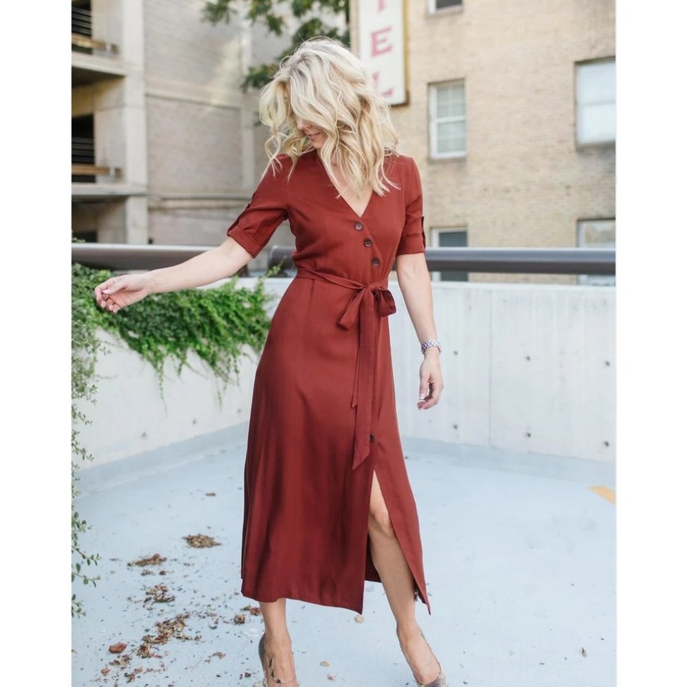 BB Dakota Button Up Your Story Midi Dress